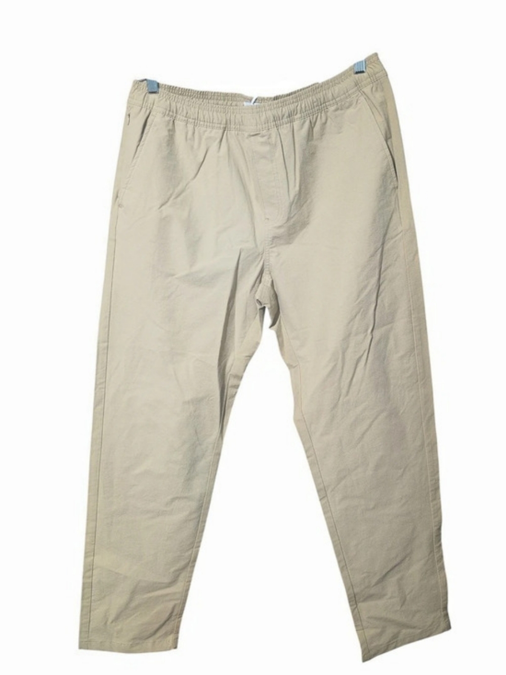 NWT Free Assembly Men's Beige Cotton Pull-On Casual Pants Size Large